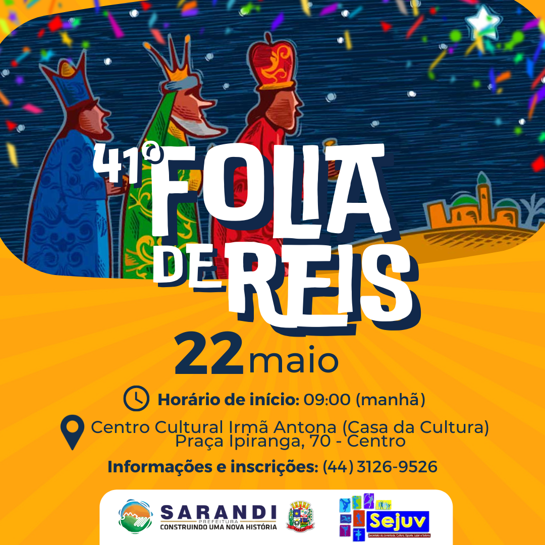 Vem aí o 41º Festival Regional de Folia de Santo Reis